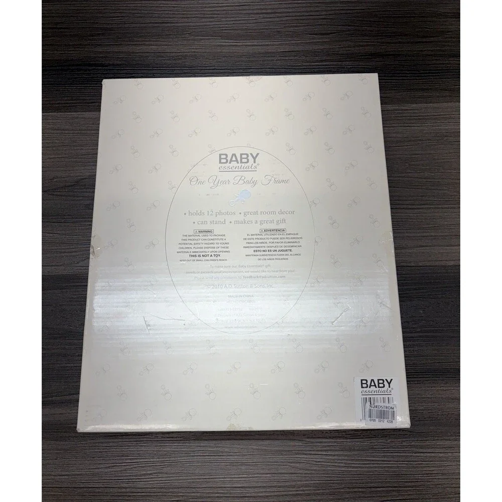 Baby Essentials First Year Baby Photo Frame in Silver-Plated